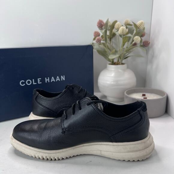 Cole Haan Grand Plain Leather Oxford Lace Up Black C36934 Men’s 7 Wide main image 8